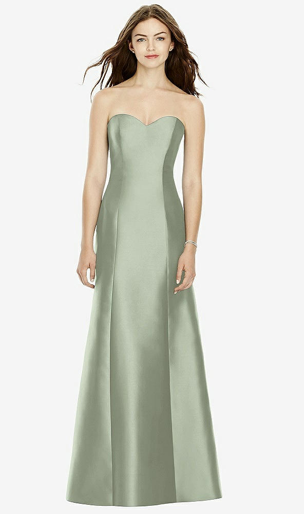 Front View - Sage Bella Bridesmaids Dress BB104
