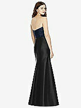 Rear View Thumbnail - Black & Midnight Navy Bella Bridesmaids Dress BB105