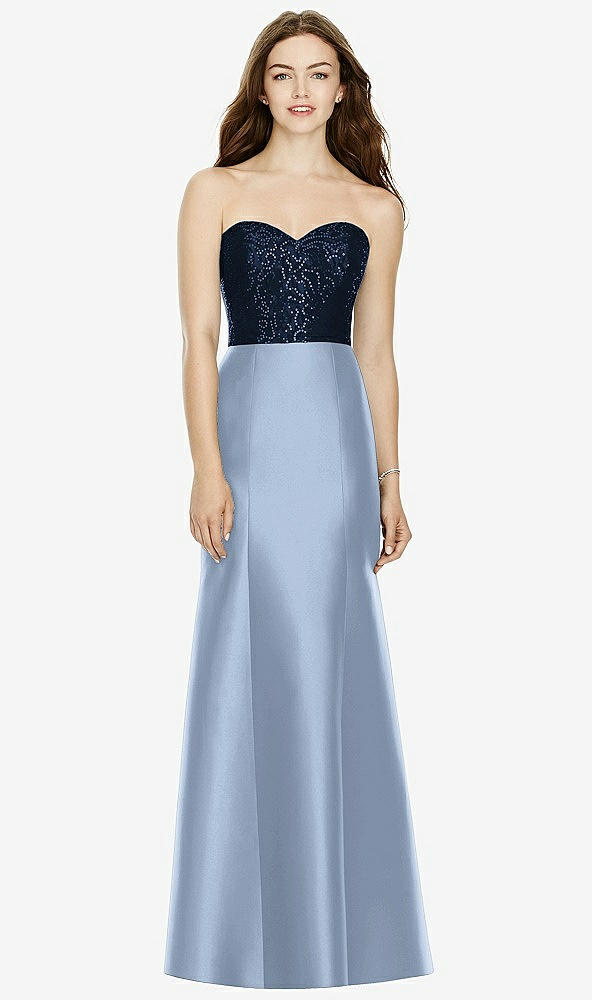 Front View - Cloudy & Midnight Navy Bella Bridesmaids Dress BB105