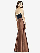 Rear View Thumbnail - Cognac & Midnight Navy Bella Bridesmaids Dress BB105