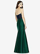 Rear View Thumbnail - Hunter Green & Midnight Navy Bella Bridesmaids Dress BB105