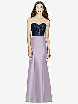 Front View Thumbnail - Lilac Haze & Midnight Navy Bella Bridesmaids Dress BB105