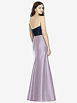 Rear View Thumbnail - Lilac Haze & Midnight Navy Bella Bridesmaids Dress BB105