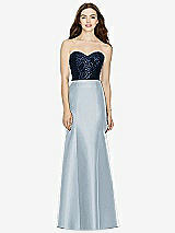 Front View Thumbnail - Mist & Midnight Navy Bella Bridesmaids Dress BB105