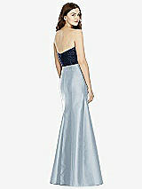 Rear View Thumbnail - Mist & Midnight Navy Bella Bridesmaids Dress BB105