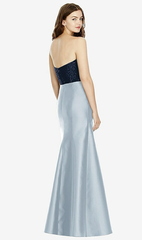 Back View - Mist & Midnight Navy Bella Bridesmaids Dress BB105