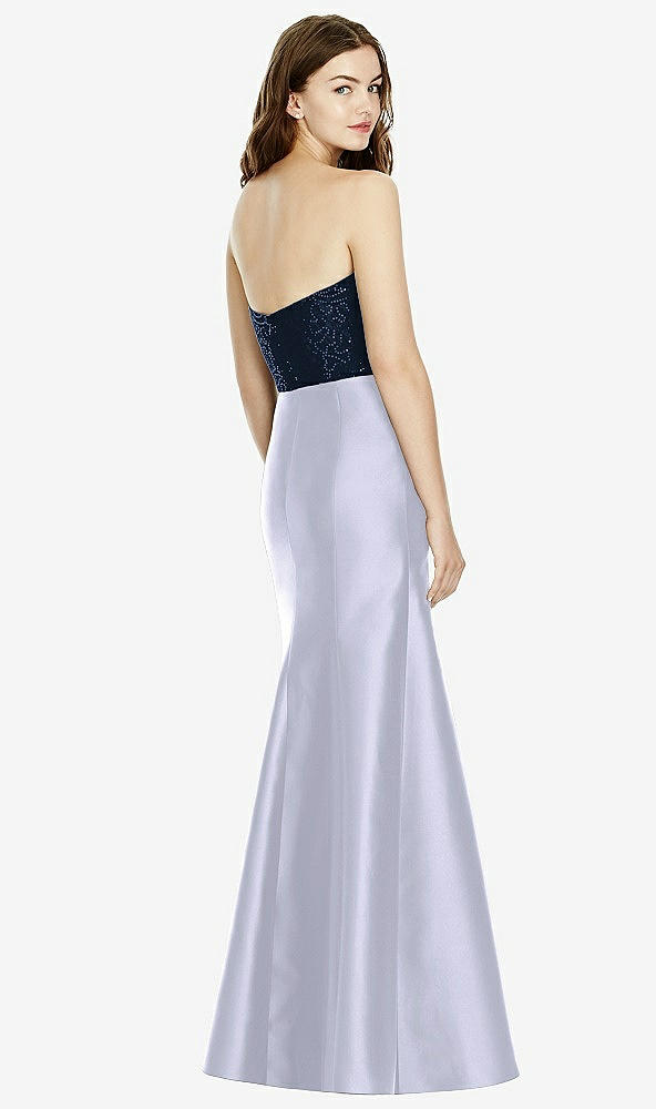 Back View - Silver Dove & Midnight Navy Bella Bridesmaids Dress BB105