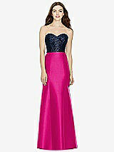 Front View Thumbnail - Think Pink & Midnight Navy Bella Bridesmaids Dress BB105