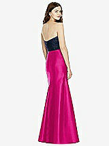Rear View Thumbnail - Think Pink & Midnight Navy Bella Bridesmaids Dress BB105