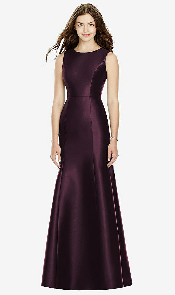 Back View - Deep Plum Bella Bridesmaids Dress BB106