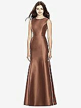 Rear View Thumbnail - Cognac Bella Bridesmaids Dress BB106