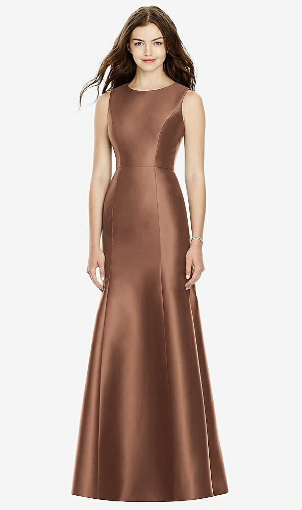 Back View - Cognac Bella Bridesmaids Dress BB106