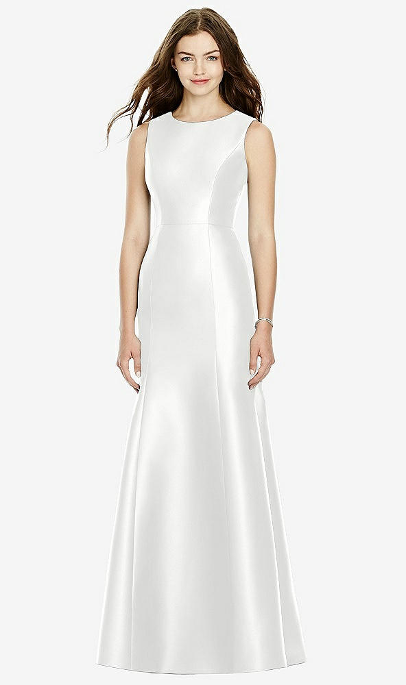 Back View - White Bella Bridesmaids Dress BB106