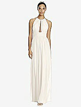 Front View Thumbnail - Ivory & Dark Nude Studio Design Bridesmaid Dress 4518