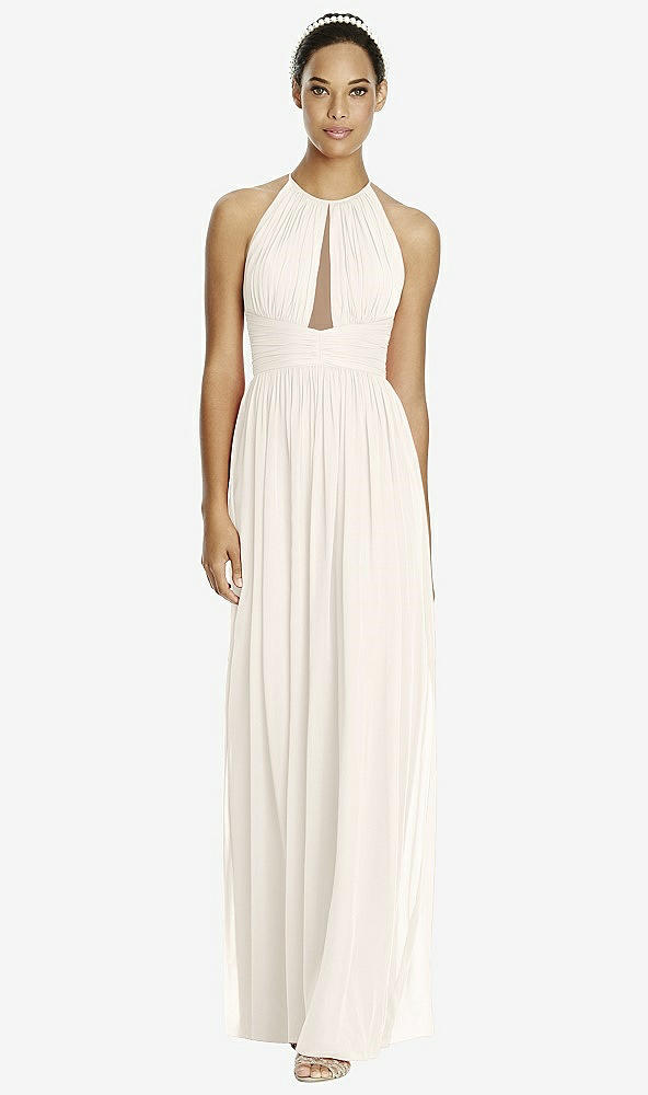 Front View - Ivory & Dark Nude Studio Design Bridesmaid Dress 4518