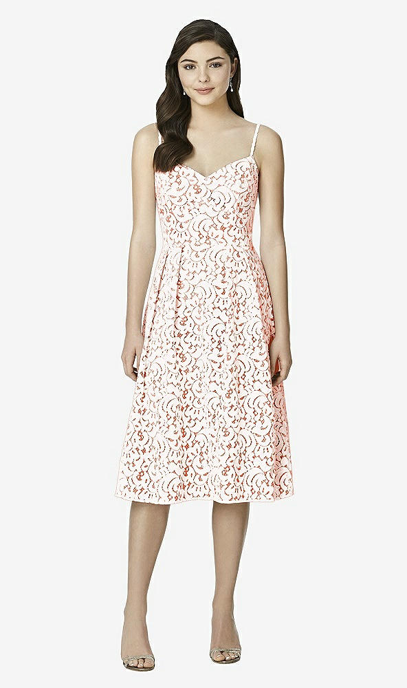 Front View - Tangerine Tango & Blush Studio Design Bridesmaid Dresses 4522