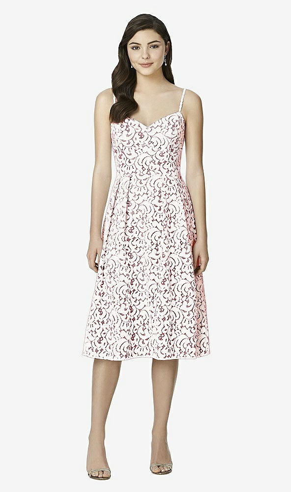 Front View - Burgundy & Blush Studio Design Bridesmaid Dresses 4522