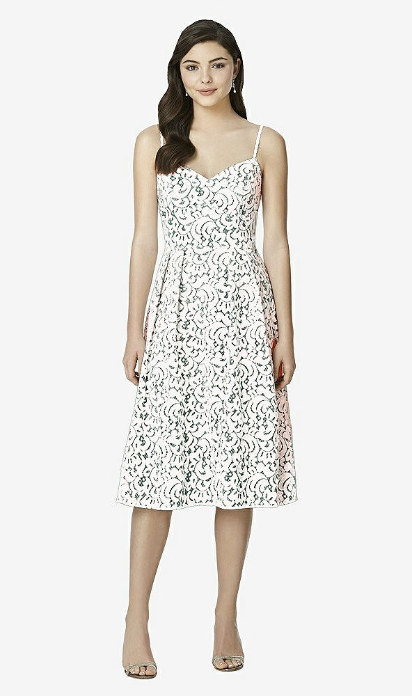 Front View - Hunter Green & Blush Studio Design Bridesmaid Dresses 4522