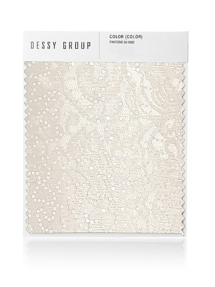 Front View - Ivory Sequin Lace Swatch