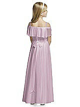 Rear View Thumbnail - Suede Rose Flower Girl Dress FL4053