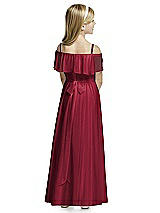 Rear View Thumbnail - Burgundy Flower Girl Dress FL4053