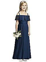 Front View Thumbnail - Midnight Navy Flower Girl Dress FL4053
