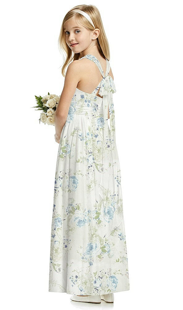 Back View - Bleu Garden Flower Girl Dress FL4054
