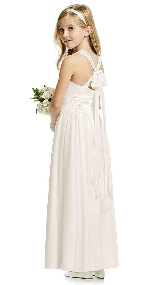 Back View - Ivory Flower Girl Dress FL4054