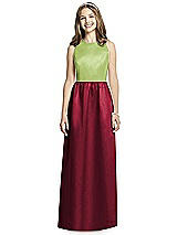 Front View Thumbnail - Burgundy & Mojito Dessy Collection Junior Bridesmaid Dress JR536