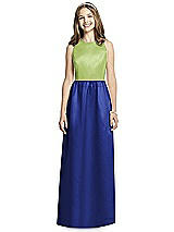 Front View Thumbnail - Cobalt Blue & Mojito Dessy Collection Junior Bridesmaid Dress JR536