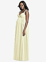 Front View Thumbnail - Butter Yellow Dessy Collection Maternity Bridesmaid Dress M433