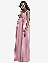 Front View Thumbnail - Dusty Pink Dessy Collection Maternity Bridesmaid Dress M433