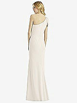 Alt View 2 Thumbnail - Ivory Bowed One-Shoulder Trumpet Gown