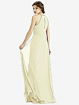 Rear View Thumbnail - Butter Yellow Keyhole Halter Chiffon Maxi Dress