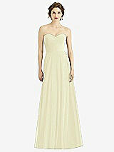Front View Thumbnail - Butter Yellow Strapless Sweetheart Gown with Optional Straps