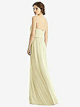 Rear View Thumbnail - Butter Yellow V-Neck Blouson Bodice Chiffon Maxi Dress