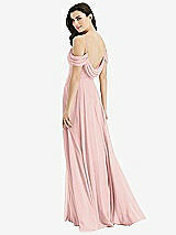 Front View Thumbnail - Rose Off-the-Shoulder Open Cowl-Back Maxi Dress