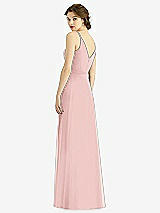 Rear View Thumbnail - Rose Draped Wrap Chiffon Maxi Dress with Sash