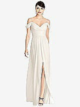 Front View Thumbnail - Ivory Alfred Sung Bridesmaid Dress D743