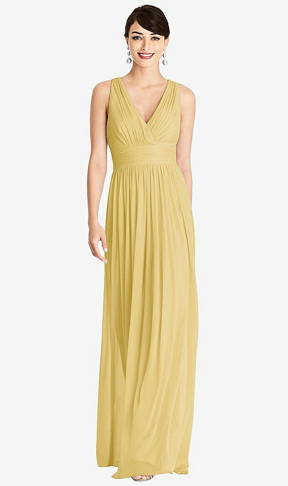 Front View - Maize Alfred Sung Bridesmaid Dress D744