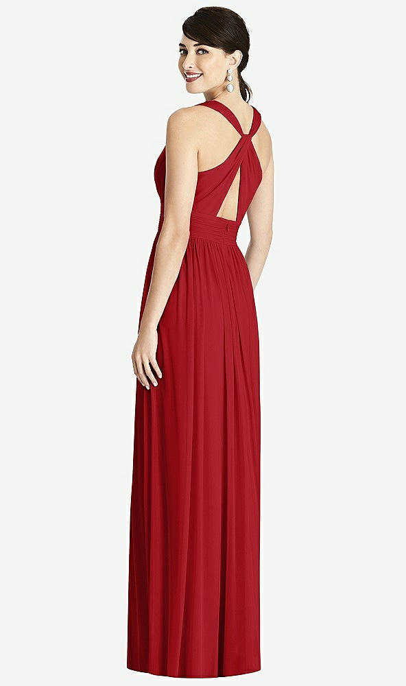 Back View - Garnet Alfred Sung Bridesmaid Dress D744