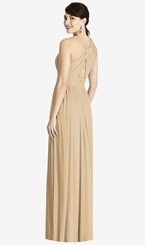 Back View - Golden Alfred Sung Bridesmaid Dress D744