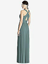 Rear View Thumbnail - Smoke Blue Alfred Sung Bridesmaid Dress D744