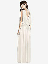 Rear View Thumbnail - Ivory Split Sleeve Backless Chiffon Maxi Dress