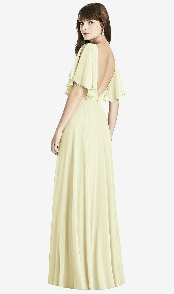 Back View - Butter Yellow After Six Bridesmaid Dress 6778