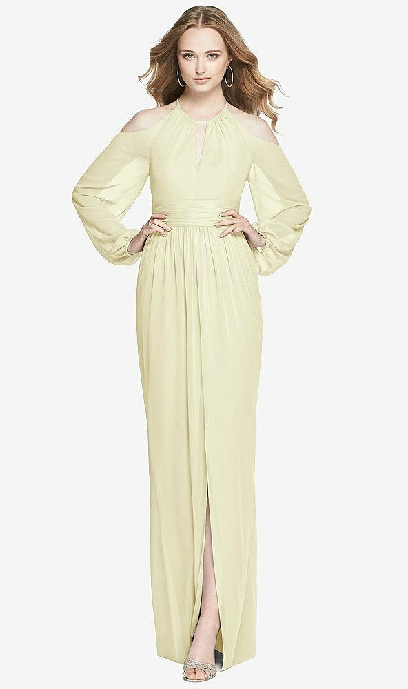 Front View - Butter Yellow Dessy Bridesmaid Dress 3018