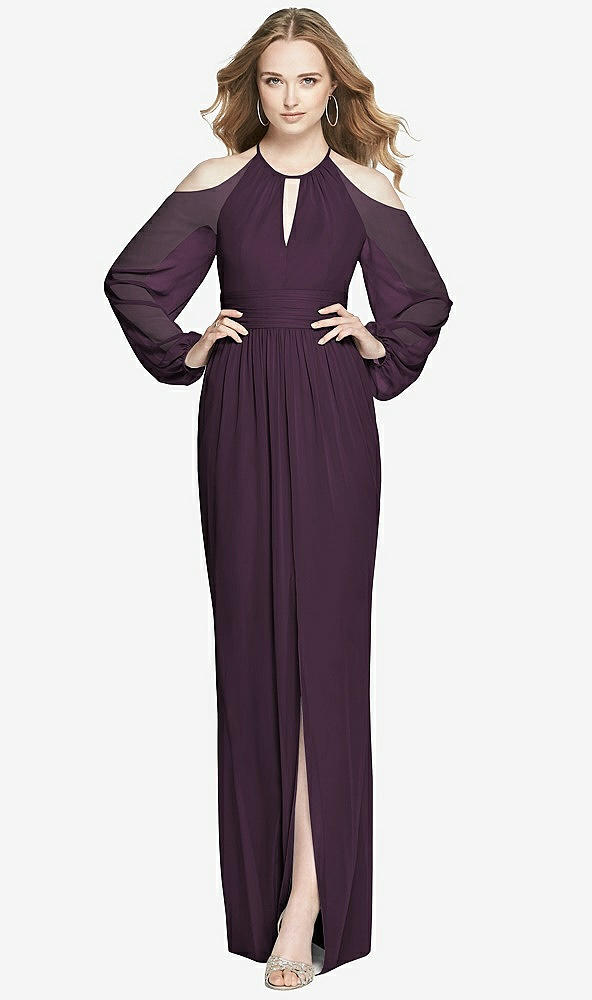 Front View - Aubergine Dessy Bridesmaid Dress 3018