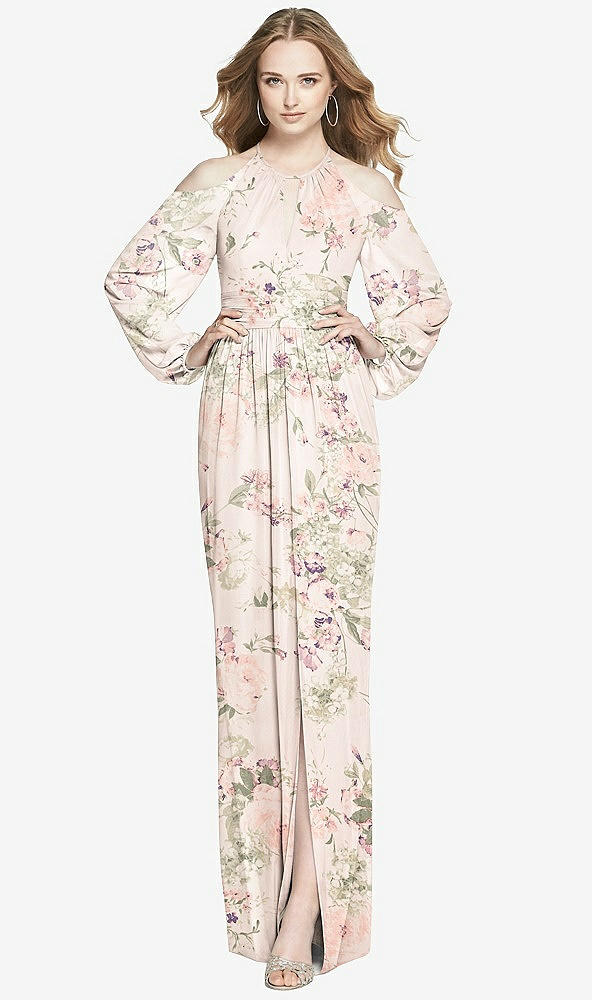 Front View - Blush Garden Dessy Bridesmaid Dress 3018