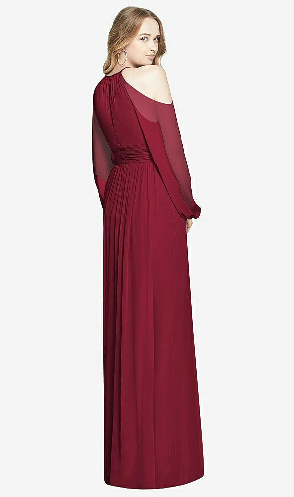 Back View - Burgundy Dessy Bridesmaid Dress 3018