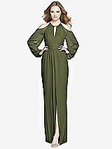 Front View Thumbnail - Olive Green Dessy Bridesmaid Dress 3018